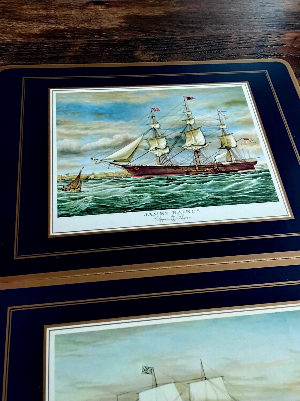 Vintage Pimpernel Acrylic Placemats Of Clipper Ships. Nautical. Set of 9 - Picture 8 of 13